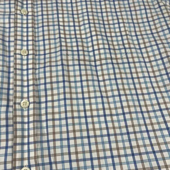 Peter Miller Men's Size XL Button Down Long Sleeve Plaid Shirt White Pre-Owned - Picture 2 of 8